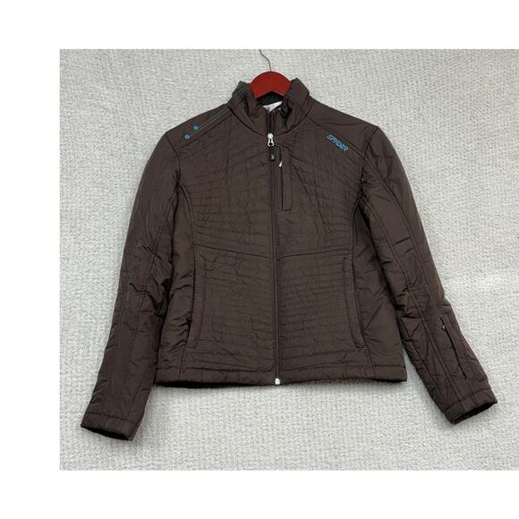 Spyder Women's Brown Quilted Coat Size 6 #58920 - Picture 1 of 3